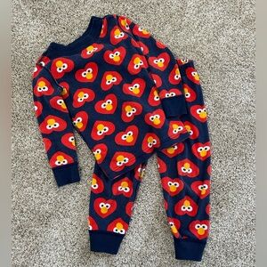 Hanna Andersson x Sesame Street Elmo long John pajamas